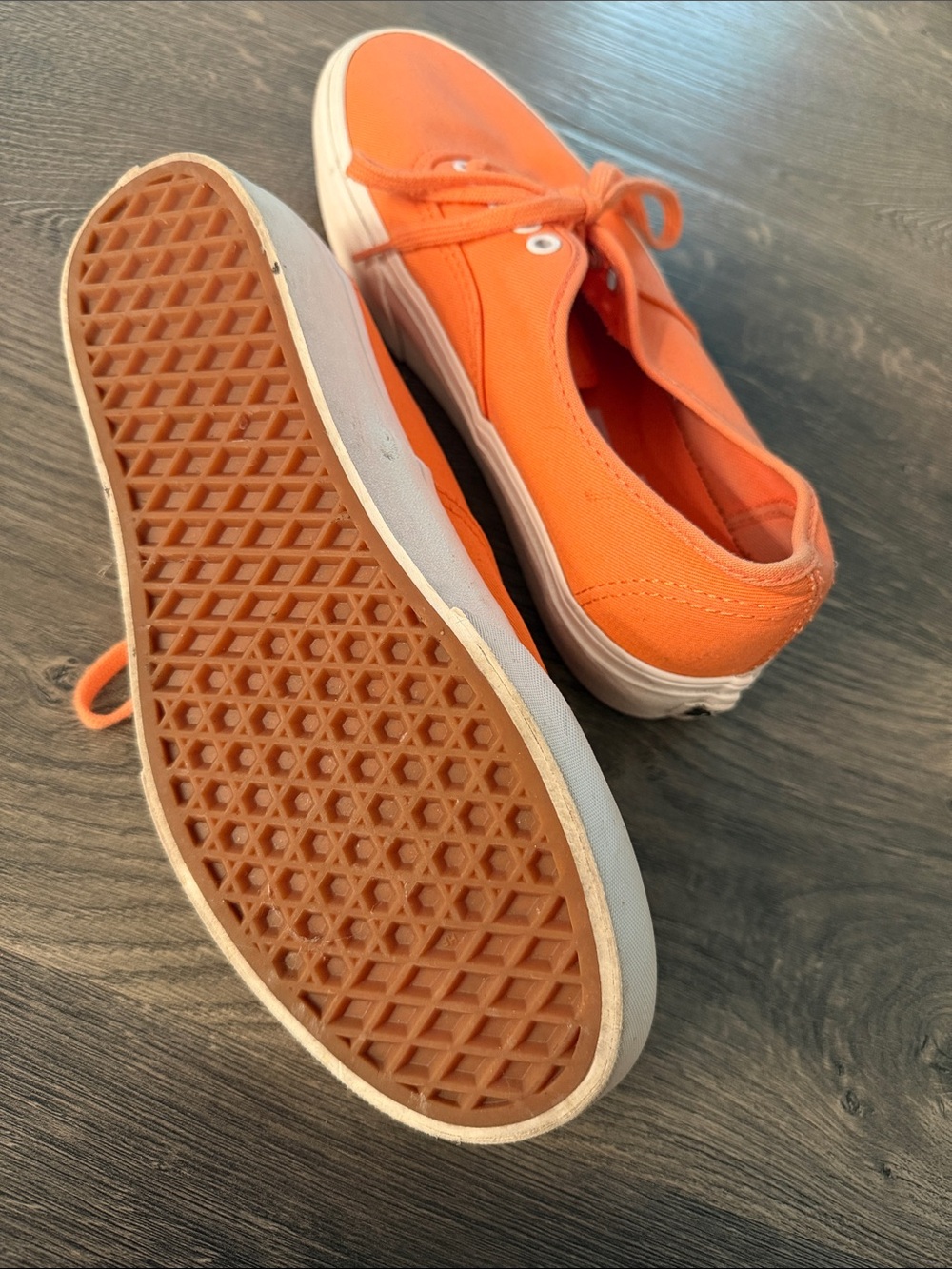 Vans Orange Canvas Low-Top Sneakers with White Soles - Picture 4 of 6